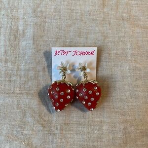 Betsey Johnson strawberry earrings
